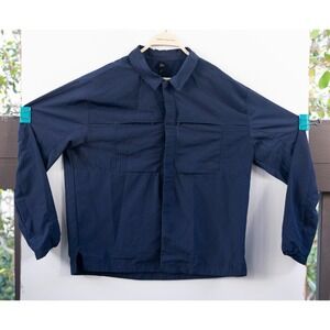 Fabletics The Outpost Jacket Men's Size L Blue Water Resistant Windbreaker